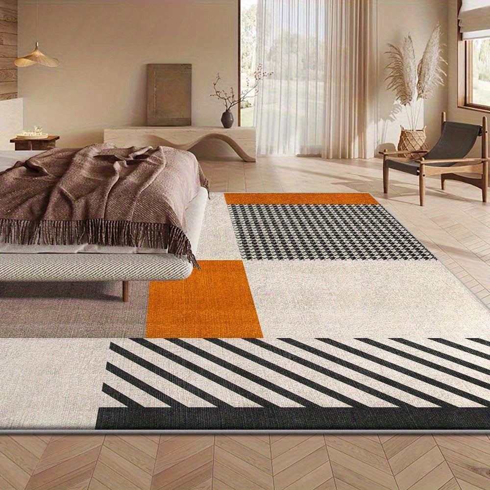 Velvet Machine Washable Design Area Rug Entrance Vintage Floral Balcony Bright Color Pattern Ultra Soft Thickened Multiple Sizes Available Warm Endless Carpet Yiyouheng Fashion Vintage Carpet Lightweight Flat Woven Striped Pattern Carpet Office Carpe