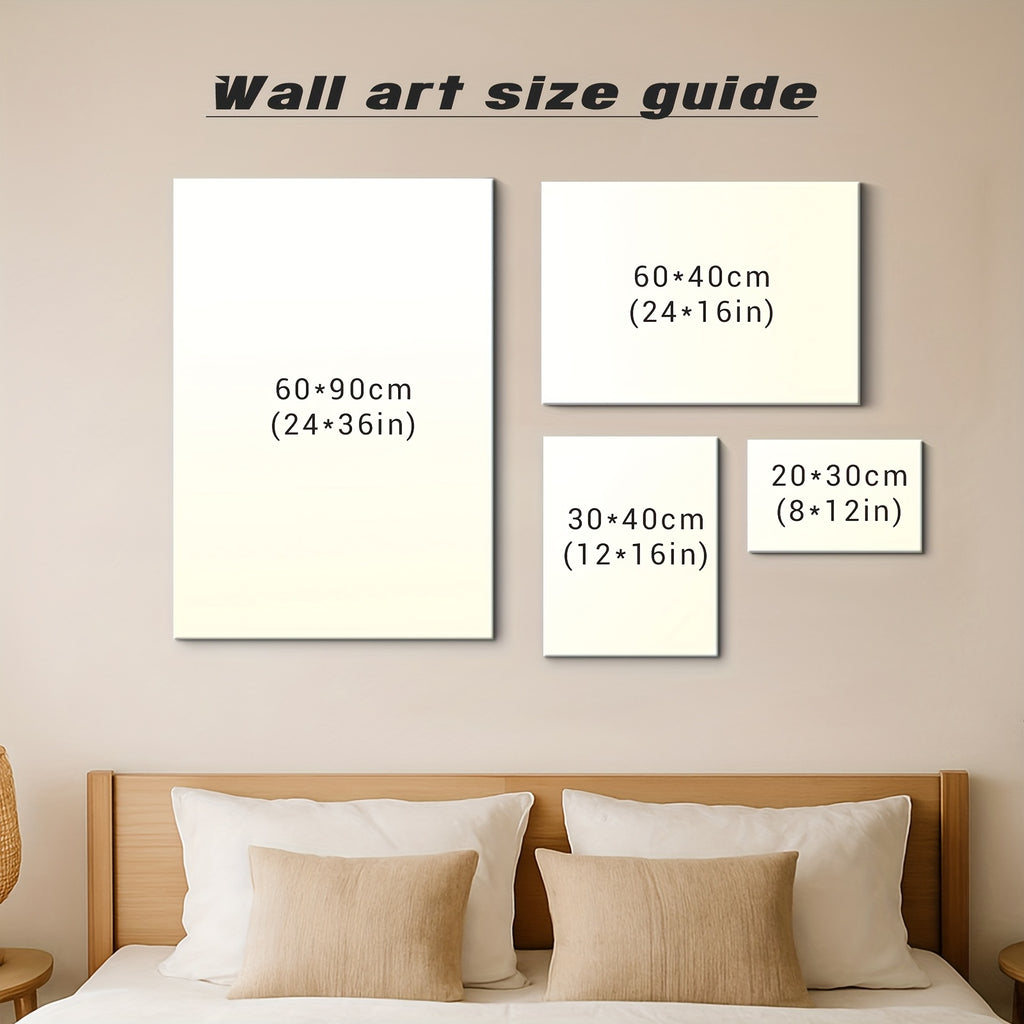 2D Flat, 2D Flat, Artistic Frame for Home Decor - Deer in The Grasslands of The Forest - Canvas Print for Cabin Living Spaces, Bedrooms, And Offices