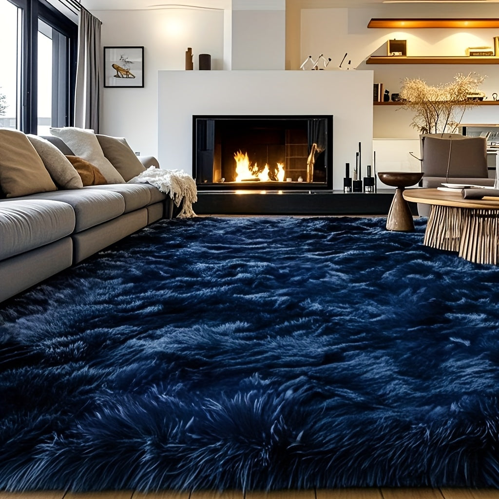 8x10 Feet Luxury Large Rug for Living Room, Fuzzy Plush Large Area Rug, Fluffy Modern Shag Non Slip Soft Furry Carpet for Bedroom Study Room Teens Dorm Home Decor Christmas Gift