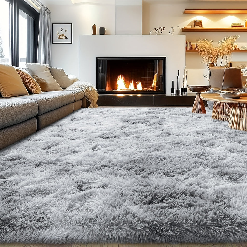 8x10 Feet Luxury Large Rug for Living Room, Fuzzy Plush Large Area Rug, Fluffy Modern Shag Non Slip Soft Furry Carpet for Bedroom Study Room Teens Dorm Home Decor Christmas Gift