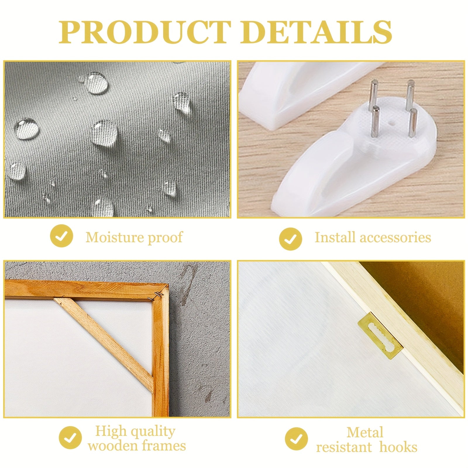 2D Flat, 2D Flat, Artistic Frame for Home Decor - Deer in The Grasslands of The Forest - Canvas Print for Cabin Living Spaces, Bedrooms, And Offices