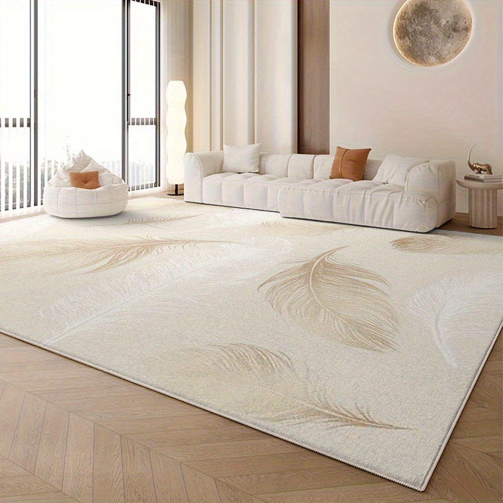 Luxury Pattern Area Mat - & Soft Durable Anti-Slip Rubber Backing, Machine Washable Large Rectangular Floor Mat for Living Room, Bedroom, High-Traffic Areas - Easy-Clean Modern Minimalist Design Neutral &, Durable Floor Mat for Home Decor