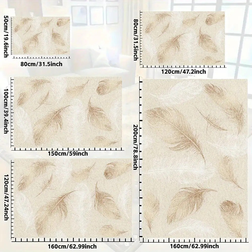 Luxury Pattern Area Mat - & Soft Durable Anti-Slip Rubber Backing, Machine Washable Large Rectangular Floor Mat for Living Room, Bedroom, High-Traffic Areas - Easy-Clean Modern Minimalist Design Neutral &, Durable Floor Mat for Home Decor