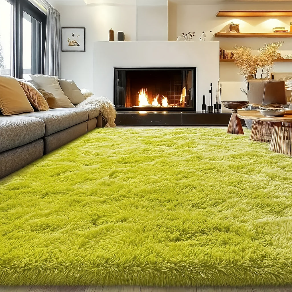 8x10 Feet Luxury Large Rug for Living Room, Fuzzy Plush Large Area Rug, Fluffy Modern Shag Non Slip Soft Furry Carpet for Bedroom Study Room Teens Dorm Home Decor Christmas Gift