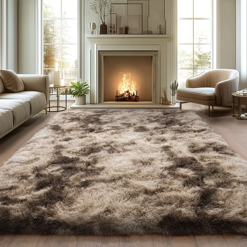 8x10 Feet Luxury Large Rug for Living Room, Fuzzy Plush Large Area Rug, Fluffy Modern Shag Non Slip Soft Furry Carpet for Bedroom Study Room Teens Dorm Home Decor Christmas Gift
