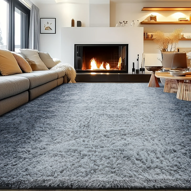 8x10 Feet Luxury Large Rug for Living Room, Fuzzy Plush Large Area Rug, Fluffy Modern Shag Non Slip Soft Furry Carpet for Bedroom Study Room Teens Dorm Home Decor Christmas Gift