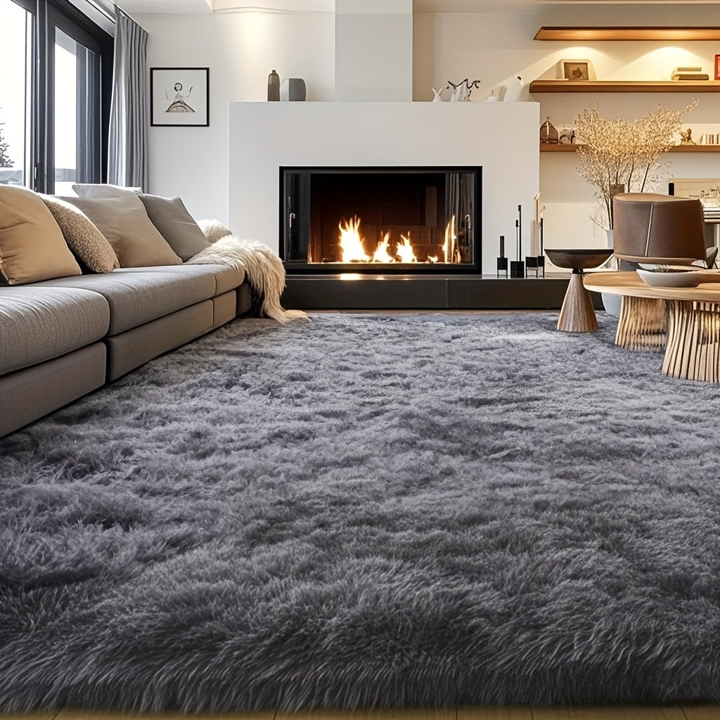 8x10 Feet Luxury Large Rug for Living Room, Fuzzy Plush Large Area Rug, Fluffy Modern Shag Non Slip Soft Furry Carpet for Bedroom Study Room Teens Dorm Home Decor Christmas Gift